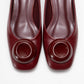 Mila - Burgundy Buckle Square Toe Block Heel Shoe (Women)