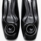 Mila - Black Buckle Square Toe Block Heel Shoe (Women)