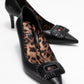 Great - Black Buckle Heeled Shoe (Women)