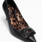 Great - Black Buckle Heeled Shoe (Women)