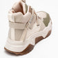 Seraphine - Beige Green Zip Lace-Up Sport Boot (Women)