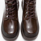 Challo - Brown Patent Lace-Up Ankle Boot (Women)