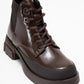 Challo - Brown Patent Lace-Up Ankle Boot (Women)