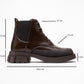 Challo - Brown Patent Lace-Up Ankle Boot (Women)