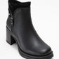 Parly - Black Zip-Detail Block Heel Boot (Women)