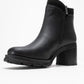 Parly - Black Zip-Detail Block Heel Boot (Women)