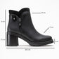 Parly - Black Zip-Detail Block Heel Boot (Women)