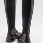 Chapel - Brown Leather Buckle Stretch Detail Boot (Women)
