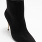 Crista - Black Pointed Toe Heeled Boot (Women)