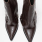 Lola - Brown Zip Pointed Toe Heeled Boot (Women)