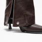 Lola - Brown Zip Pointed Toe Heeled Boot (Women)