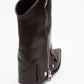 Lola - Brown Zip Pointed Toe Heeled Boot (Women)