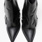 Lola - Black Zip Pointed Toe Heeled Boot (Women)