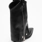 Lola - Black Zip Pointed Toe Heeled Boot (Women)