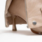Lola - Beige Zip Pointed Toe Heeled Boot (Women)