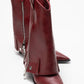 Lola - Burgundy Zip Pointed Toe Heeled Boot (Women)
