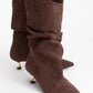 Stein - Brown Pointed Toe Gusseted Short Boot (Women)