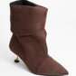 Stein - Brown Pointed Toe Gusseted Short Boot (Women)