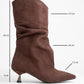 Stein - Brown Pointed Toe Gusseted Short Boot (Women)