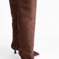 Zach - Brown Slim Heel Over-The-Knee Boot (Women)