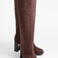 Josette - Brown Block Heel Knee-High Boot (Women)