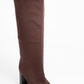 Josette - Brown Block Heel Knee-High Boot (Women)