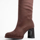 Josette - Brown Block Heel Knee-High Boot (Women)