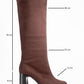 Josette - Brown Block Heel Knee-High Boot (Women)