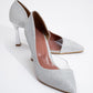 653 Heeled Shoe Silver Metallic
