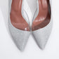 653 Heeled Shoe Silver Metallic