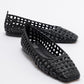 Arcola - Black Knitted Pattern Ballet Flat (Women)