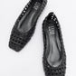 Arcola - Black Knitted Pattern Ballet Flat (Women)