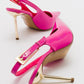 Labin - Fuchsia Patent Buckled High Heel Shoe (Women)