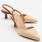 Over - Beige/Tan Pointed Toe Low Heel Shoe (Women)