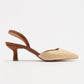 Over - Beige/Tan Pointed Toe Low Heel Shoe (Women)