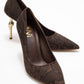 Hudson - Brown Stiletto Heel Shoe (Women)