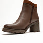 Parly - Brown Zip-Detail Block Heel Boot (Women)
