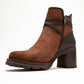 Wern - Brown Buckle-Detail Block Heel Boot (Women)
