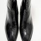 Chara - Black Croc-Embossed Block Heel Boot (Women)