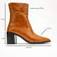 Chara - Cognac Printed Block Heel Boot (Women)