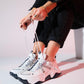 Leona - White-Navy Sport Sneaker (Women)
