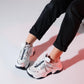 Leona - White-Navy Sport Sneaker (Women)