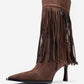 Gueras - Brown Pointed Toe High Heel Boot (Women)