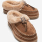 Noriel - Taupe Genuine Leather Moccasin Slipper (Women)