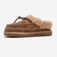 Noriel - Taupe Genuine Leather Moccasin Slipper (Women)