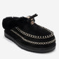 Noriel - Black Suede Genuine Leather Moccasin Slipper (Women)