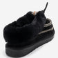 Noriel - Black Suede Genuine Leather Moccasin Slipper (Women)
