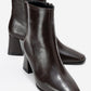 Arven - Brown Block Heel Boot (Women)