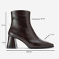 Arven - Brown Block Heel Boot (Women)