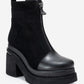 Anett - Black Platform Heel Boot (Women)